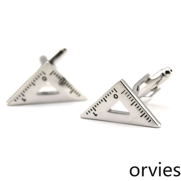 2020 designer triangle ruler cufflink ruler tool cufflink fun shape cuff nail men's jewelry, Silver
2020 designer triangle ruler cufflink ruler tool cufflink fun shape cuff nail men's jewelry, Silver