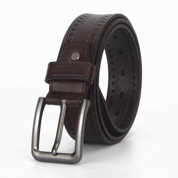 men's leather versatile black pure cowhide men's hollow punching belt belt pin buckle layer cowhide, Black;brown
men's leather versatile black pure cowhide men's hollow punching belt belt pin buckle layer cowhide, Black;brown