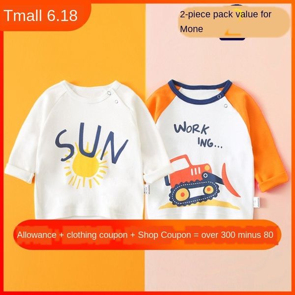 2 children's cotton baby summer clothes base shirt girl boy autumn blood thin stylish baby 5 years coat shirt old, Blue
2 children's cotton baby summer clothes base shirt girl boy autumn blood thin stylish baby 5 years coat shirt old, Blue
