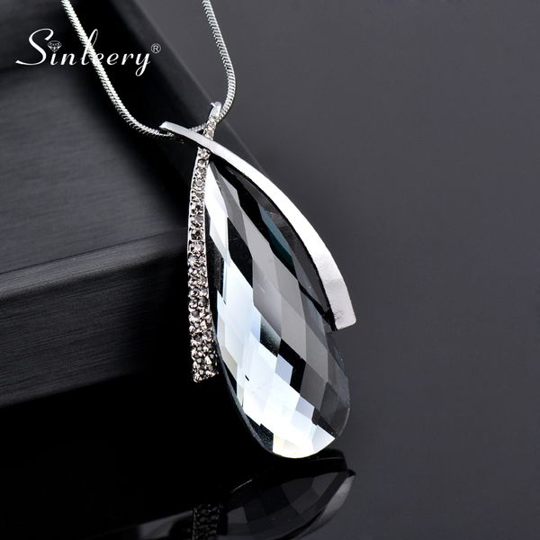 sinleery retro black cubic zirconia waterdrop shaped pendant long necklace sweater chain jewelry for women party my106 ssi, Silver
sinleery retro black cubic zirconia waterdrop shaped pendant long necklace sweater chain jewelry for women party my106 ssi, Silver