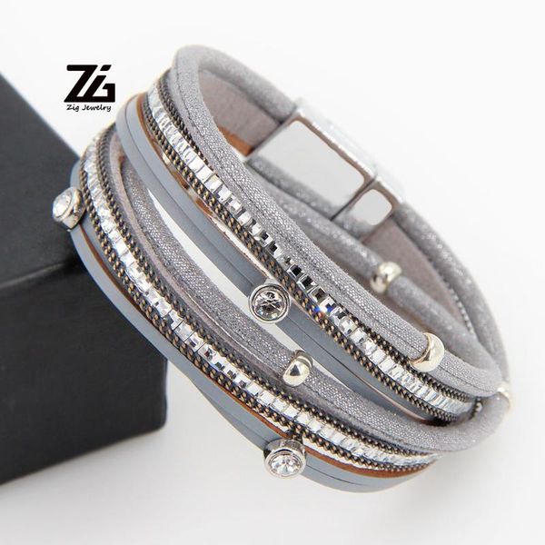 zg 38cm long crystal bracelet for women in 3 colors with magnetic design leather jewlery, Golden;silver
zg 38cm long crystal bracelet for women in 3 colors with magnetic design leather jewlery, Golden;silver
