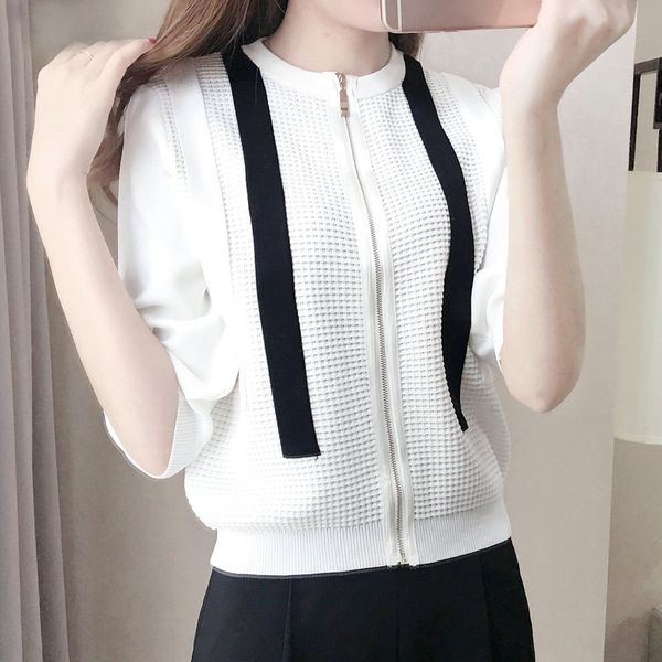 rwwvm korean style ice silk hollow-out coat air conditioning shirt zipper knitted cardigan 2019 summer women's sunscreen slimming half, White
rwwvm korean style ice silk hollow-out coat air conditioning shirt zipper knitted cardigan 2019 summer women's sunscreen slimming half, White