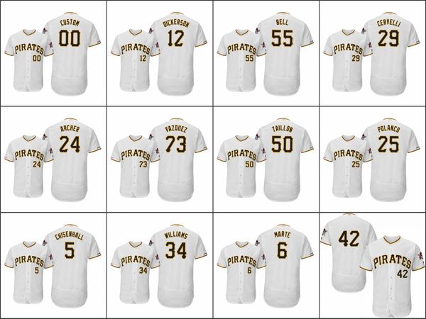 pittsburgh pirates men #6 starling marte 29 francisco cervelli 24 chris archer women youth flex base majestic home custom jersey, Black
pittsburgh pirates men #6 starling marte 29 francisco cervelli 24 chris archer women youth flex base majestic home custom jersey, Black