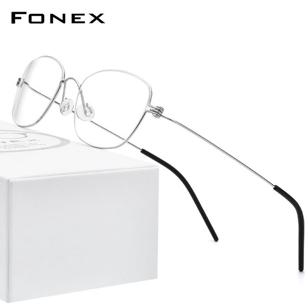 fonex titanium alloy glasses frame women prescription eyeglasses men korean myopia optical frame morten screwless eyewear 7511, Black
fonex titanium alloy glasses frame women prescription eyeglasses men korean myopia optical frame morten screwless eyewear 7511, Black