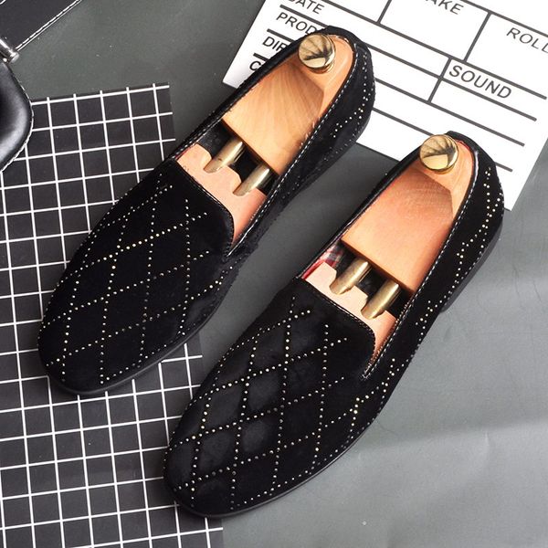 errfc luxury men black loafer shoes fashion forward slip on round toe moccasin shoes man leisure trending rhinestone charm 38-43
errfc luxury men black loafer shoes fashion forward slip on round toe moccasin shoes man leisure trending rhinestone charm 38-43