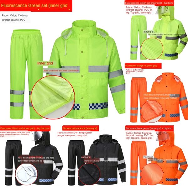 5grst duty suit high-speed split clothes protective work clothes fluorescent labor protection safe riding raincoat traffic reflective work r, Black
5grst duty suit high-speed split clothes protective work clothes fluorescent labor protection safe riding raincoat traffic reflective work r, Black
