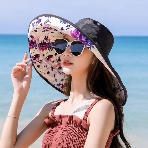korean summer sun zipper adjustable zipper big brim women's sun hat travel double-sided uv-proof face hat, Blue;gray
korean summer sun zipper adjustable zipper big brim women's sun hat travel double-sided uv-proof face hat, Blue;gray