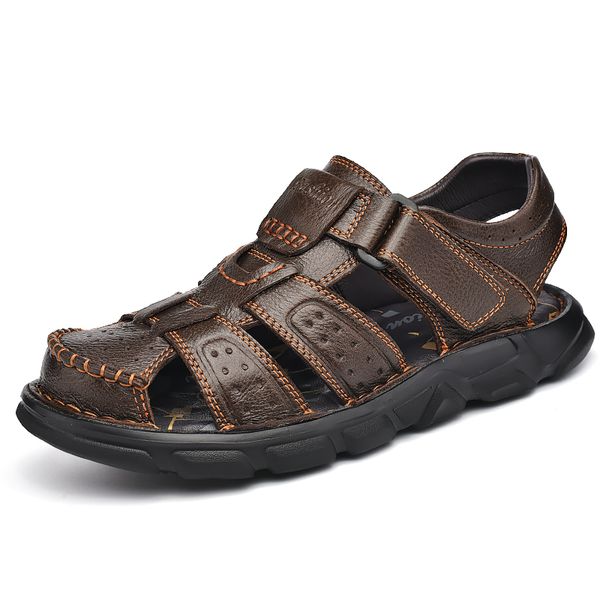 new men's sandals comfortable genuine leather sandals summer breathable casual shoes outdoor walking men sneakers 38-48, Black
new men's sandals comfortable genuine leather sandals summer breathable casual shoes outdoor walking men sneakers 38-48, Black
