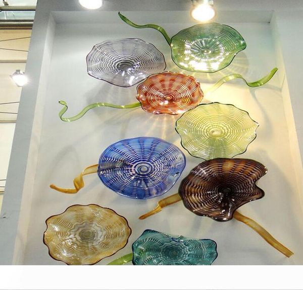 green blue red hand blown wall decor glass plates murano art wall hanging custom colorful plate 8pcs for l hall decoration
green blue red hand blown wall decor glass plates murano art wall hanging custom colorful plate 8pcs for l hall decoration