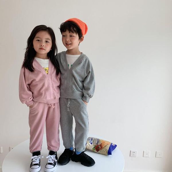 2020 new girls boys 2 pcs set coat+long pants cototn autumn fashion kids suits 1-6 years qw142, White
2020 new girls boys 2 pcs set coat+long pants cototn autumn fashion kids suits 1-6 years qw142, White