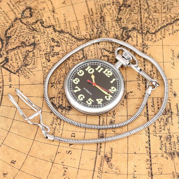 retro pocket pendant clock luminous arabic numerals display mechanical self winding pocket watch with 30 cm silver fob chain t200502, Slivery;golden
retro pocket pendant clock luminous arabic numerals display mechanical self winding pocket watch with 30 cm silver fob chain t200502, Slivery;golden