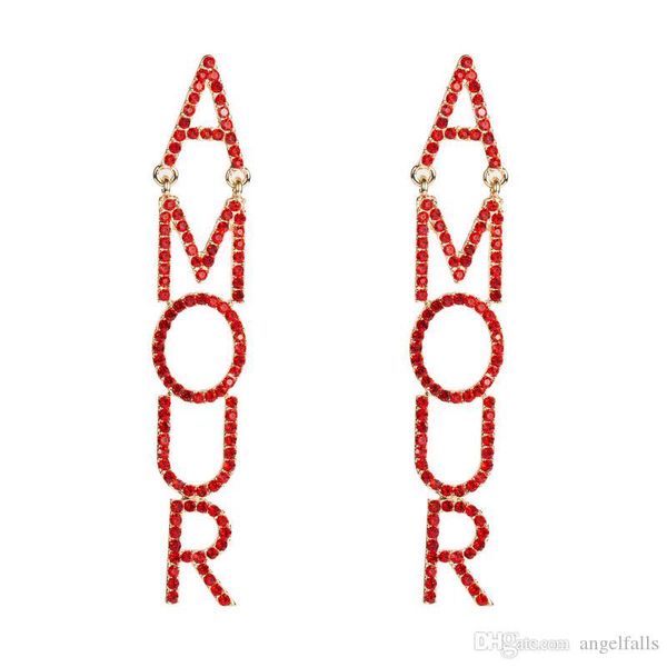 new arrival women letter amour stud earring rhinestone letter long tassel earring gift for love girlfriend, Golden;silver
new arrival women letter amour stud earring rhinestone letter long tassel earring gift for love girlfriend, Golden;silver