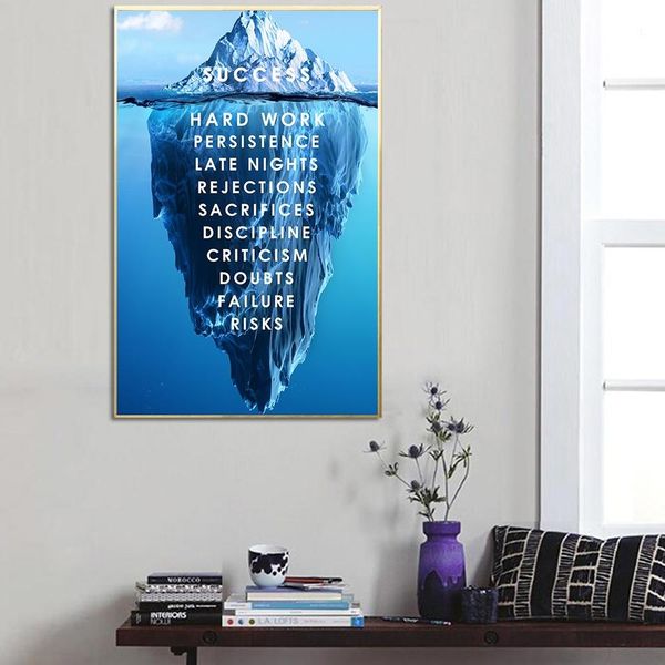 iceberg of success life quotes canvas painting motivational landscape posters & prints nordic wall art pictures for living room home decor
iceberg of success life quotes canvas painting motivational landscape posters & prints nordic wall art pictures for living room home decor