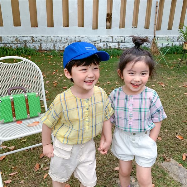 shirt short-sleeved summer clothes 2020 new style male and female children's korean small and medium-sized children's plaid, White;black
shirt short-sleeved summer clothes 2020 new style male and female children's korean small and medium-sized children's plaid, White;black