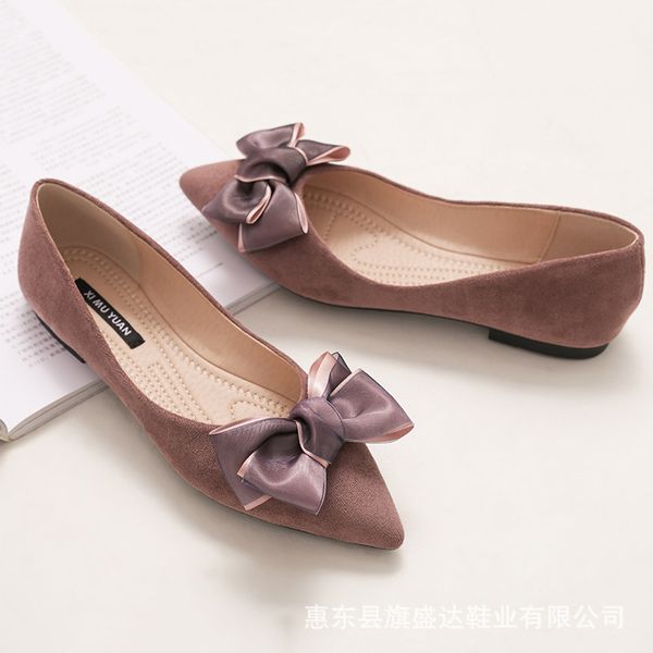 2020 autumn new bow pointed toe flat shoes women wedding shoes flock leather big bowknot solid color plus small size 5 6 9, Black
2020 autumn new bow pointed toe flat shoes women wedding shoes flock leather big bowknot solid color plus small size 5 6 9, Black