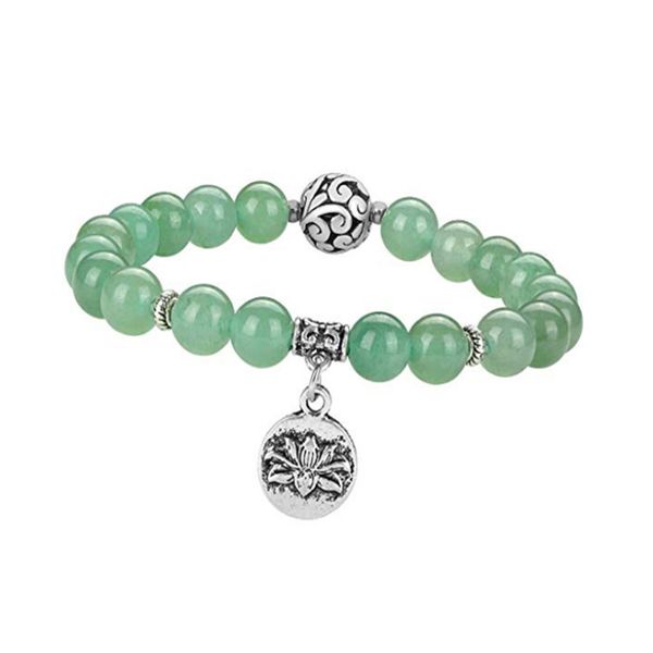 10 pcs silver plated lotus flower connect black lava stone round beads elastic bracelet green aventurine jewelry
10 pcs silver plated lotus flower connect black lava stone round beads elastic bracelet green aventurine jewelry