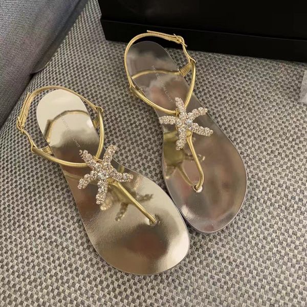 new fashion summer woman beach diamonds gold sea star flat sandal rhinestones gold starfish t strap flip-flops woman flat sandal, Black
new fashion summer woman beach diamonds gold sea star flat sandal rhinestones gold starfish t strap flip-flops woman flat sandal, Black