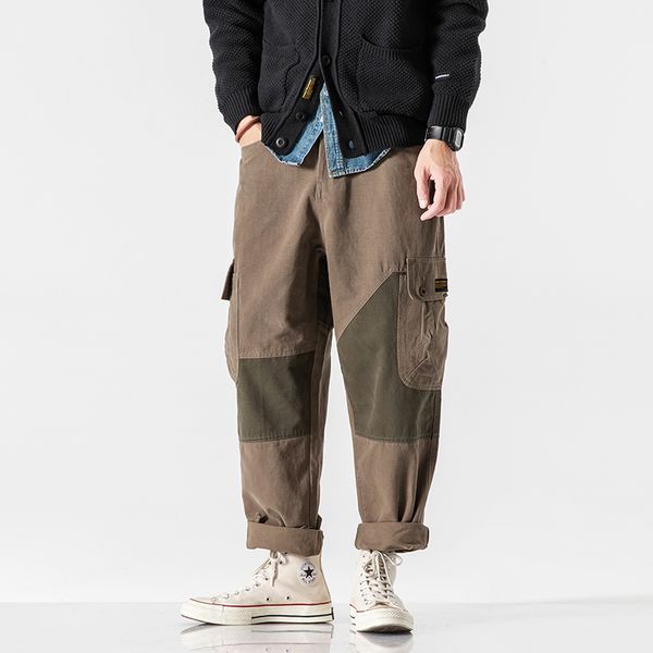 men streetwear hip hop loose casual cargo pant male japan style splice harem pant, Black
men streetwear hip hop loose casual cargo pant male japan style splice harem pant, Black