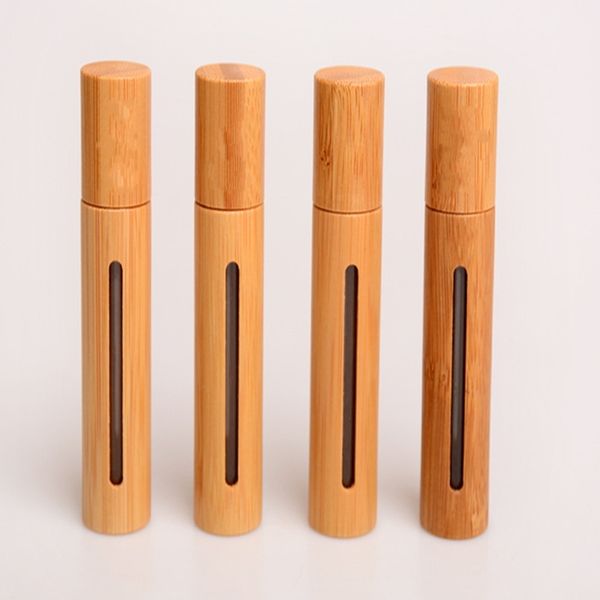 10ml natural bamboo refillable empty essential oil perfume fragrance scent steel roller ball bottle with window
10ml natural bamboo refillable empty essential oil perfume fragrance scent steel roller ball bottle with window