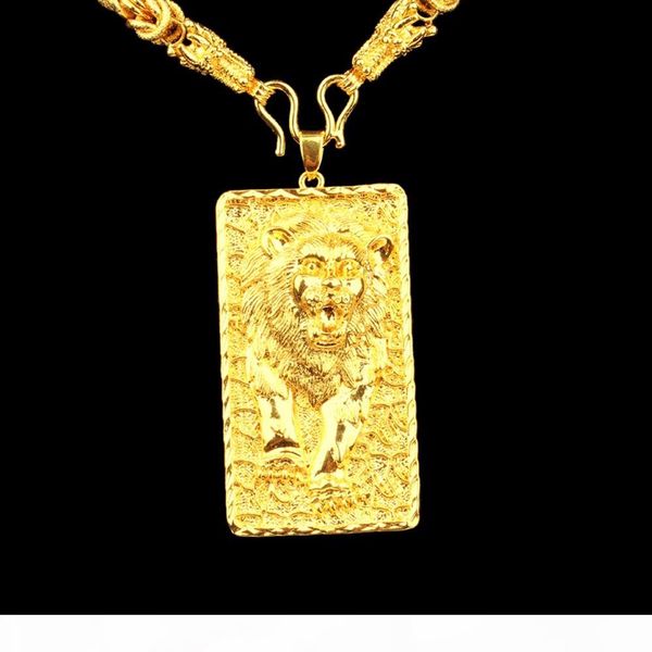 animal patterned 18k yellow gold filled classic mens pendant necklace rope chain gift hip hop style lion shaped jewelry, Silver
animal patterned 18k yellow gold filled classic mens pendant necklace rope chain gift hip hop style lion shaped jewelry, Silver