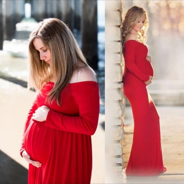 women long sleeves shooting maternity maxi dress pgraphy props fancy off shoulder solid elegant baby shower soft fitted, White
women long sleeves shooting maternity maxi dress pgraphy props fancy off shoulder solid elegant baby shower soft fitted, White