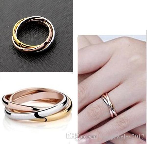 316l stainless steel lover trinity rings silver and rose gold and 18k gold couple band rings for women and men brand jewelry
316l stainless steel lover trinity rings silver and rose gold and 18k gold couple band rings for women and men brand jewelry