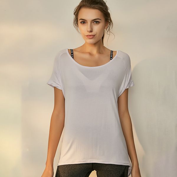 comfortable model women short sleeve cross wrap backless t-shirt yoga summer thin loose sport tee gym fitness clothing, White;red
comfortable model women short sleeve cross wrap backless t-shirt yoga summer thin loose sport tee gym fitness clothing, White;red