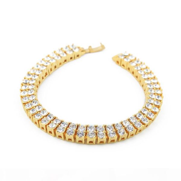 luxury 2 row simulate dimond iced out men women bling tennis chain bracelet 8" hip hop bling miami cuban bracelet hip hop, Golden;silver
luxury 2 row simulate dimond iced out men women bling tennis chain bracelet 8" hip hop bling miami cuban bracelet hip hop, Golden;silver