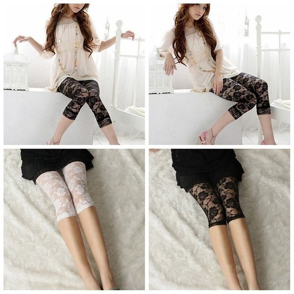 1 pcs ladies short cropped stretchy leggings comfortable stylish floral lace print womens thin leggings yyy9782, Black 
1 pcs ladies short cropped stretchy leggings comfortable stylish floral lace print womens thin leggings yyy9782, Black