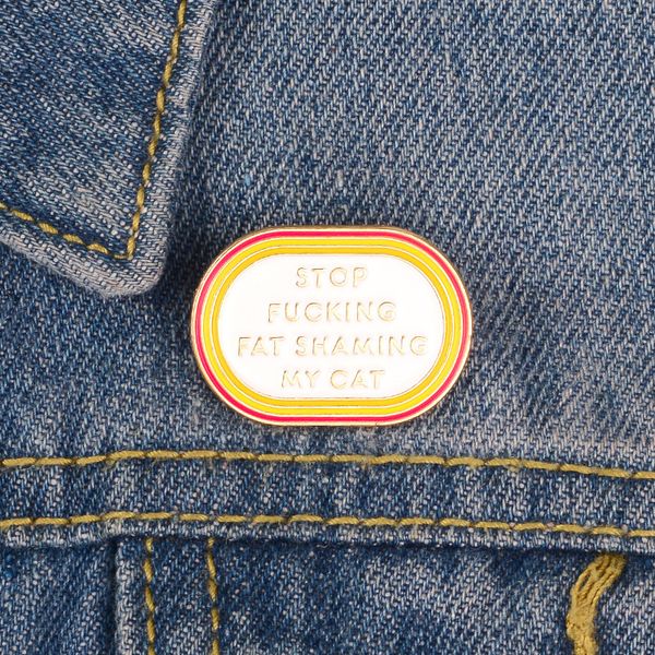 new brand sfat shaming brooches pins cartoon cute simple enamel charm fashion jewelry gift for women men shirts lapel badge, Gray
new brand sfat shaming brooches pins cartoon cute simple enamel charm fashion jewelry gift for women men shirts lapel badge, Gray