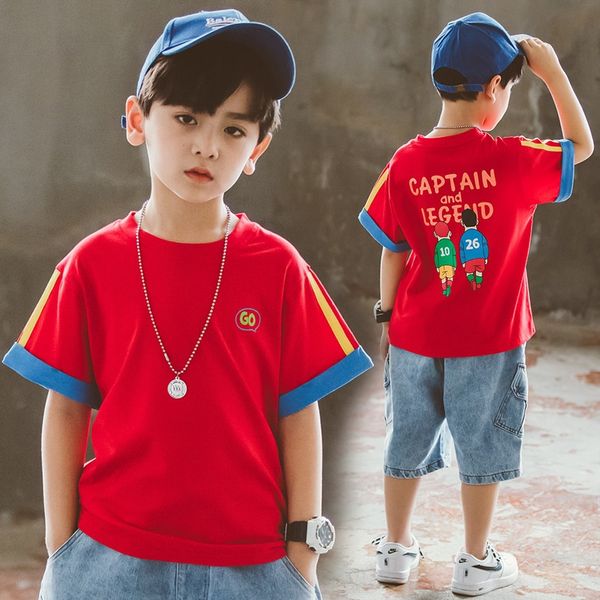 summer 2020 new men's short-sleeved 8 clothing big and medium-sized t-shirt children's clothing children's cartoon printed t, Blue
summer 2020 new men's short-sleeved 8 clothing big and medium-sized t-shirt children's clothing children's cartoon printed t, Blue