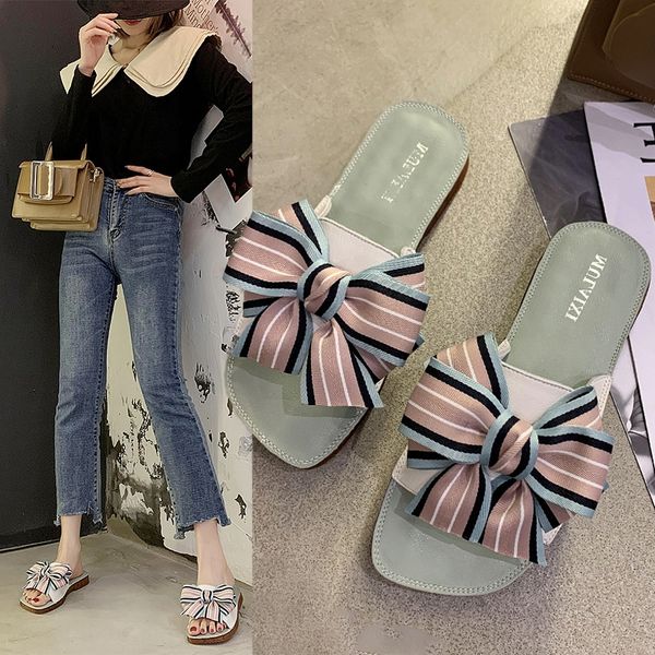 abw7j women's flat bottom soft bottom bow flip-flops leather fashion flip-flops sandals and slippers all-match internet celebrity trend 
abw7j women's flat bottom soft bottom bow flip-flops leather fashion flip-flops sandals and slippers all-match internet celebrity trend