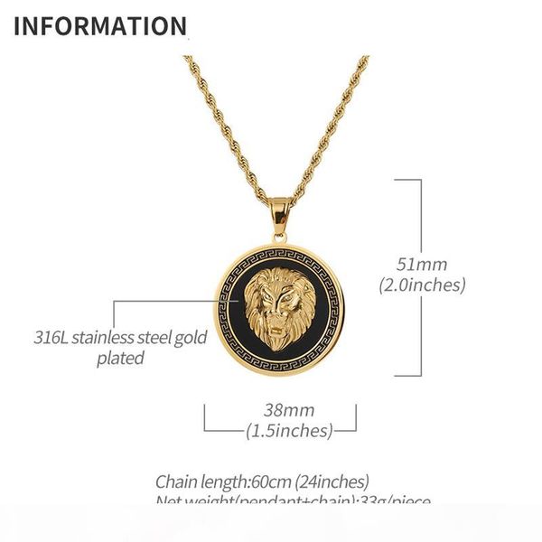 popular trandy hiphop rapper rocker 316l stainless steel jewelry round tags lion hand pendant necklace mens hip-hop accessories gold, Silver
popular trandy hiphop rapper rocker 316l stainless steel jewelry round tags lion hand pendant necklace mens hip-hop accessories gold, Silver
