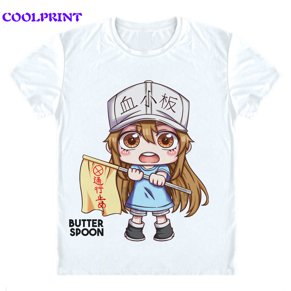 platelet kesshoban anime t shirt cells at work hataraku saibo saibou kawaii tshirt t-shirt printed short shirts tee-style415-1no03, White;black
platelet kesshoban anime t shirt cells at work hataraku saibo saibou kawaii tshirt t-shirt printed short shirts tee-style415-1no03, White;black