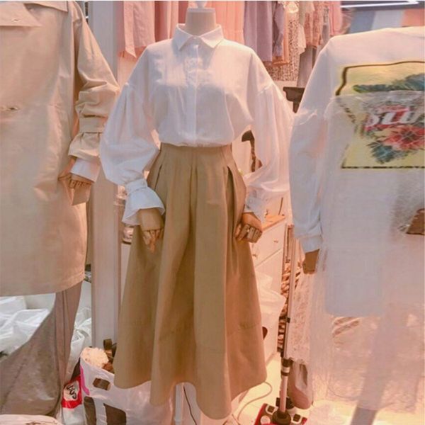 korean dongdaemun 2020 autumn new women's korean style hong kong style slimming shirt all-match skirt + slimming shirt, Black
korean dongdaemun 2020 autumn new women's korean style hong kong style slimming shirt all-match skirt + slimming shirt, Black