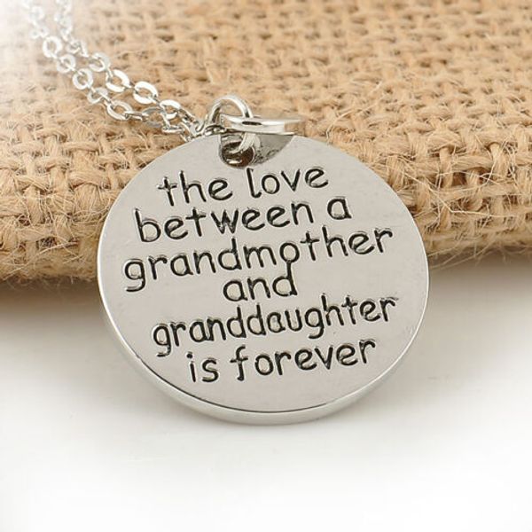 fshion necklace alloy letter family necklace pendant gift the love between grandma and granddaughter love new, Silver
fshion necklace alloy letter family necklace pendant gift the love between grandma and granddaughter love new, Silver