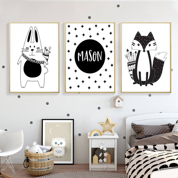 black white rabbit nursery wall art print custom name canvas poster nordic kid bedroom painting decorative picture home decor
black white rabbit nursery wall art print custom name canvas poster nordic kid bedroom painting decorative picture home decor