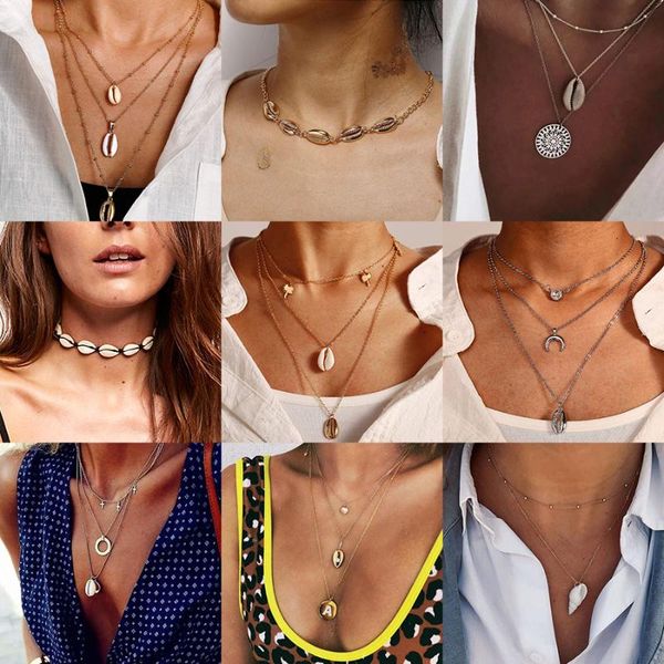 yonatural shell gold three layers shell pendant necklace cowrie women friend cowry seashell necklace bohemian jewelry, Silver
yonatural shell gold three layers shell pendant necklace cowrie women friend cowry seashell necklace bohemian jewelry, Silver