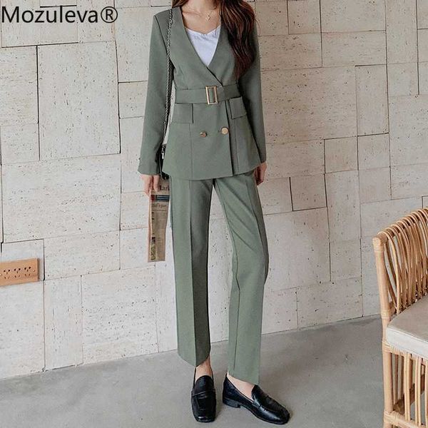 mozuleva 2020 autumn v-neck collar double-breasted women slim blazer&high waist pockets straight suit pants two pieces sets, White;black
mozuleva 2020 autumn v-neck collar double-breasted women slim blazer&high waist pockets straight suit pants two pieces sets, White;black