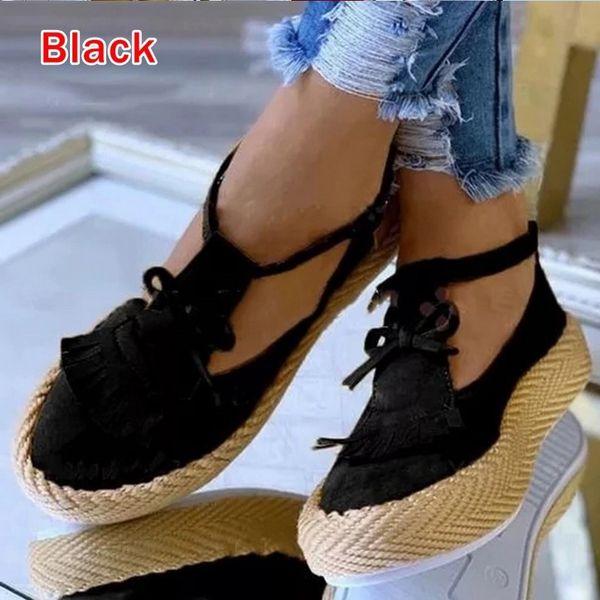 in the summer of 2020 the new europe and united states thick bottom tassel round head sponge word buckle shoes, Black
in the summer of 2020 the new europe and united states thick bottom tassel round head sponge word buckle shoes, Black