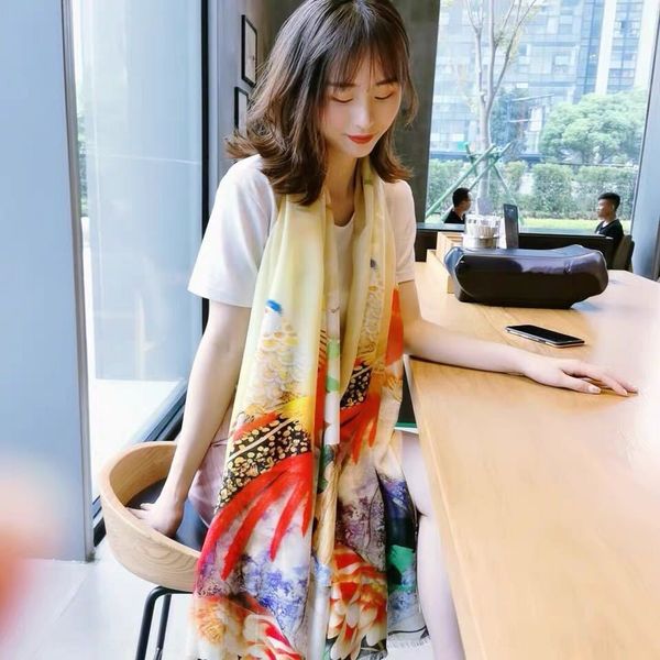 phoenix boiled cashmere soft shawl flower bird shawl scarf animal printed pattern scarf new women's style, Blue;gray
phoenix boiled cashmere soft shawl flower bird shawl scarf animal printed pattern scarf new women's style, Blue;gray