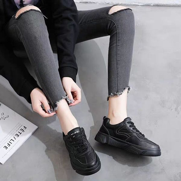 women flat sneakers genuine leather spring autumn ladies casual shoes lightweigh breathable female flat lace up shoes, Black
women flat sneakers genuine leather spring autumn ladies casual shoes lightweigh breathable female flat lace up shoes, Black