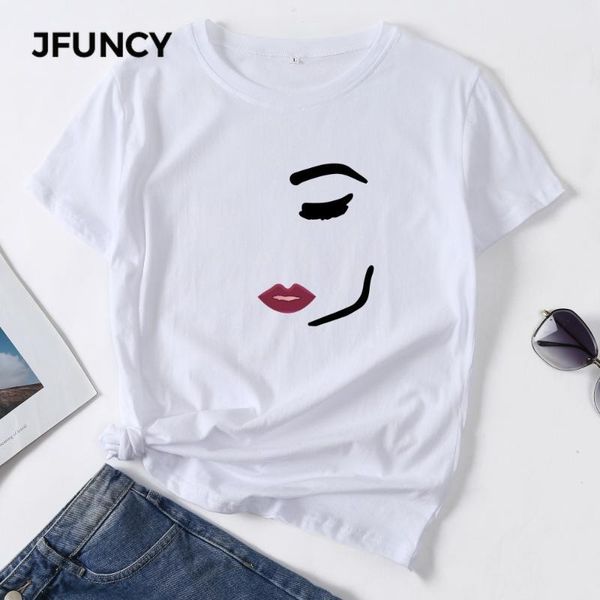 jfuncy plus size spring summer women cotton t-shirt harajuku abstract face graphic shirts short sleeve female lady tshirt, White
jfuncy plus size spring summer women cotton t-shirt harajuku abstract face graphic shirts short sleeve female lady tshirt, White