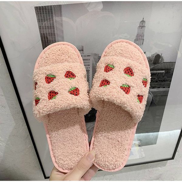 slippers women shoes 2020 winter autumn plush warm wool strawberry ladies indoor home non slip comfortable female slippers, Black
slippers women shoes 2020 winter autumn plush warm wool strawberry ladies indoor home non slip comfortable female slippers, Black