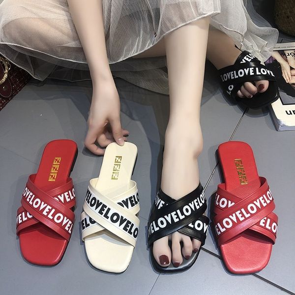 new cross-band women's slippers non-slip outer wear flat bottom plus size letter slippers women's four seasons production
new cross-band women's slippers non-slip outer wear flat bottom plus size letter slippers women's four seasons production