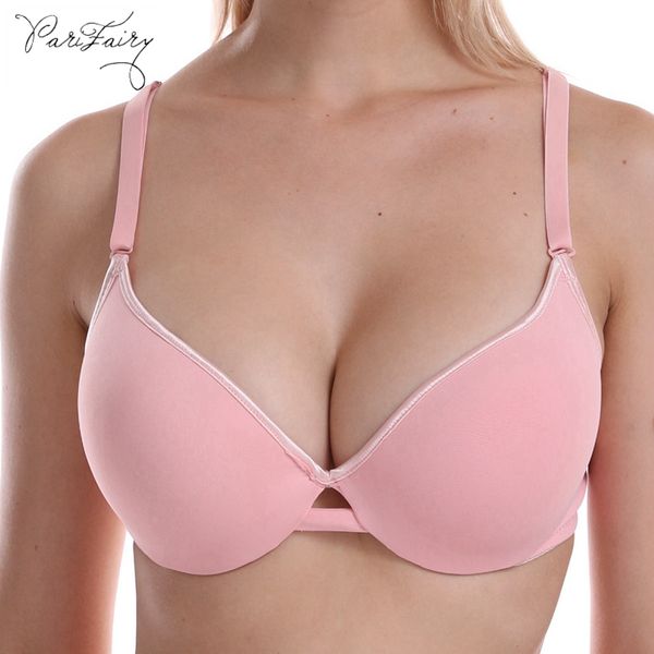 parifairy women soft deep v 3/4 cup t-shirt bras seamless smooth cup push up bh for plus size 40b 40c 42b 42c 44b 44c 46b 46c, Red;black
parifairy women soft deep v 3/4 cup t-shirt bras seamless smooth cup push up bh for plus size 40b 40c 42b 42c 44b 44c 46b 46c, Red;black