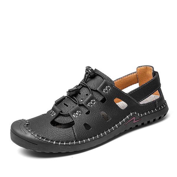2020 fashion man sandals casual genuine leather slip-on men shoes beach outdoor flat comfortable male plus size 46 footwear, Black
2020 fashion man sandals casual genuine leather slip-on men shoes beach outdoor flat comfortable male plus size 46 footwear, Black