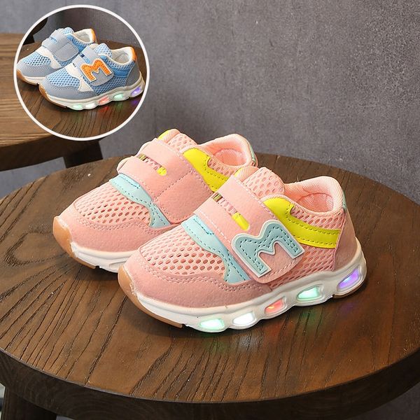 2019 new sports korean style sneakers magic children's shoes with flashing light magic sticker mesh breathable children's shoes, Black
2019 new sports korean style sneakers magic children's shoes with flashing light magic sticker mesh breathable children's shoes, Black
