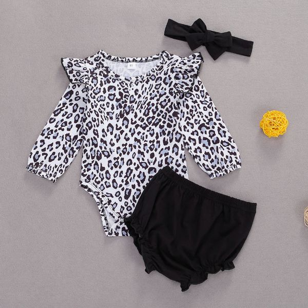 3pcs newborn infant baby girls short long sleeve leopard print ruffled shorts headband outfit set 0-12 months, White
3pcs newborn infant baby girls short long sleeve leopard print ruffled shorts headband outfit set 0-12 months, White