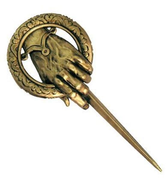 fashion vintage men's brooch song of ice and fire game of thrones hand of the king pin persionality brooches for movie fan, Gray 
fashion vintage men's brooch song of ice and fire game of thrones hand of the king pin persionality brooches for movie fan, Gray